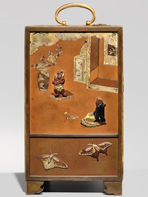 Lot 37 - A SUPERB MIXED METAL KODANSU (SMALL CABINET)