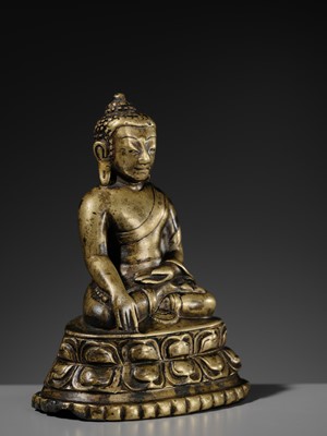 Lot 9 - A COPPER-ALLOY FIGURE OF BUDDHA SHAKYAMUNI, TIBET, 12TH-13TH CENTURY
