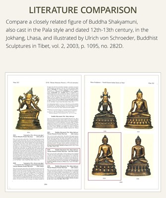 Lot 9 - A COPPER-ALLOY FIGURE OF BUDDHA SHAKYAMUNI, TIBET, 12TH-13TH CENTURY