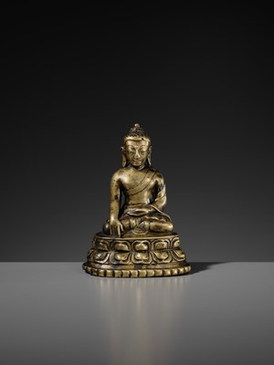 Lot 9 - A COPPER-ALLOY FIGURE OF BUDDHA SHAKYAMUNI, TIBET, 12TH-13TH CENTURY