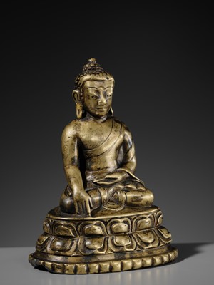 Lot 9 - A COPPER-ALLOY FIGURE OF BUDDHA SHAKYAMUNI, TIBET, 12TH-13TH CENTURY