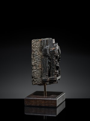 Lot 615 - A BLACK STONE ARCH SHRINE OF VISHNU AND CONSORTS, RAJASTHAN, 12TH-13TH CENTURY