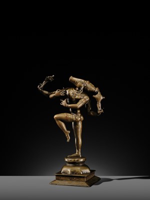 Lot 215 - A RARE AND LARGE SILVER AND COPPER-INLAID BRONZE FIGURE OF VISHNU VARAHA, NORTHEASTERN INDIA, PALA PERIOD, 10TH-12TH CENTURY