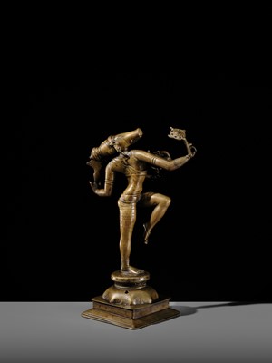 Lot 215 - A RARE AND LARGE SILVER AND COPPER-INLAID BRONZE FIGURE OF VISHNU VARAHA, NORTHEASTERN INDIA, PALA PERIOD, 10TH-12TH CENTURY