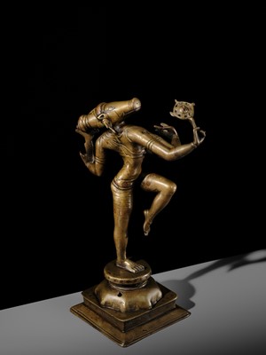 Lot 215 - A RARE AND LARGE SILVER AND COPPER-INLAID BRONZE FIGURE OF VISHNU VARAHA, NORTHEASTERN INDIA, PALA PERIOD, 10TH-12TH CENTURY