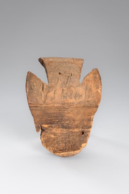 Lot 1251 - AN INDIAN WOOD RELIEF CARVING OF A DOVE, 17TH CENTURY