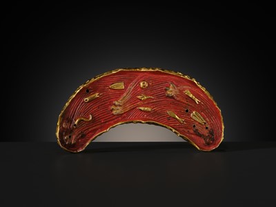 Lot 21 - A FINE AND RARE GILT-BRONZE FIGURE OF PALDEN LHAMO, 18TH-19TH CENTURY