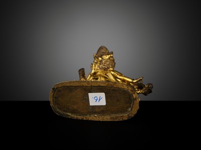 A SMALL AND RARE GILT-BRONZE FIGURE OF VAJRAVARAHI AND VARAHA, 18TH-19TH CENTURY