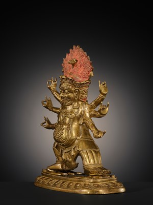 Lot 15 - A FINE BRONZE FIGURE OF HAYAGRIVA, 18TH CENTURY