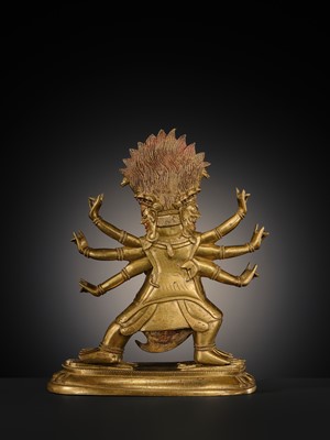 Lot 15 - A FINE BRONZE FIGURE OF HAYAGRIVA, 18TH CENTURY