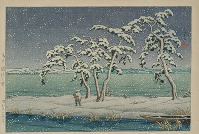 Lot 353 - KAWASE HASUI: SNOW AT HINUMA SWAMP IN MITO