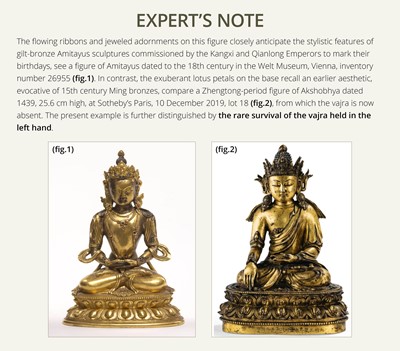 Lot 17 - AN INLAID GILT-BRONZE FIGURE OF AKSHOBHYA, TIBET, 16TH-17TH CENTURY