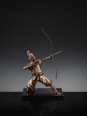 Lot 9 - MIYAO: A BRONZE FIGURE OF AN ARCHER