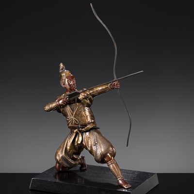 Lot 9 - MIYAO: A BRONZE FIGURE OF AN ARCHER