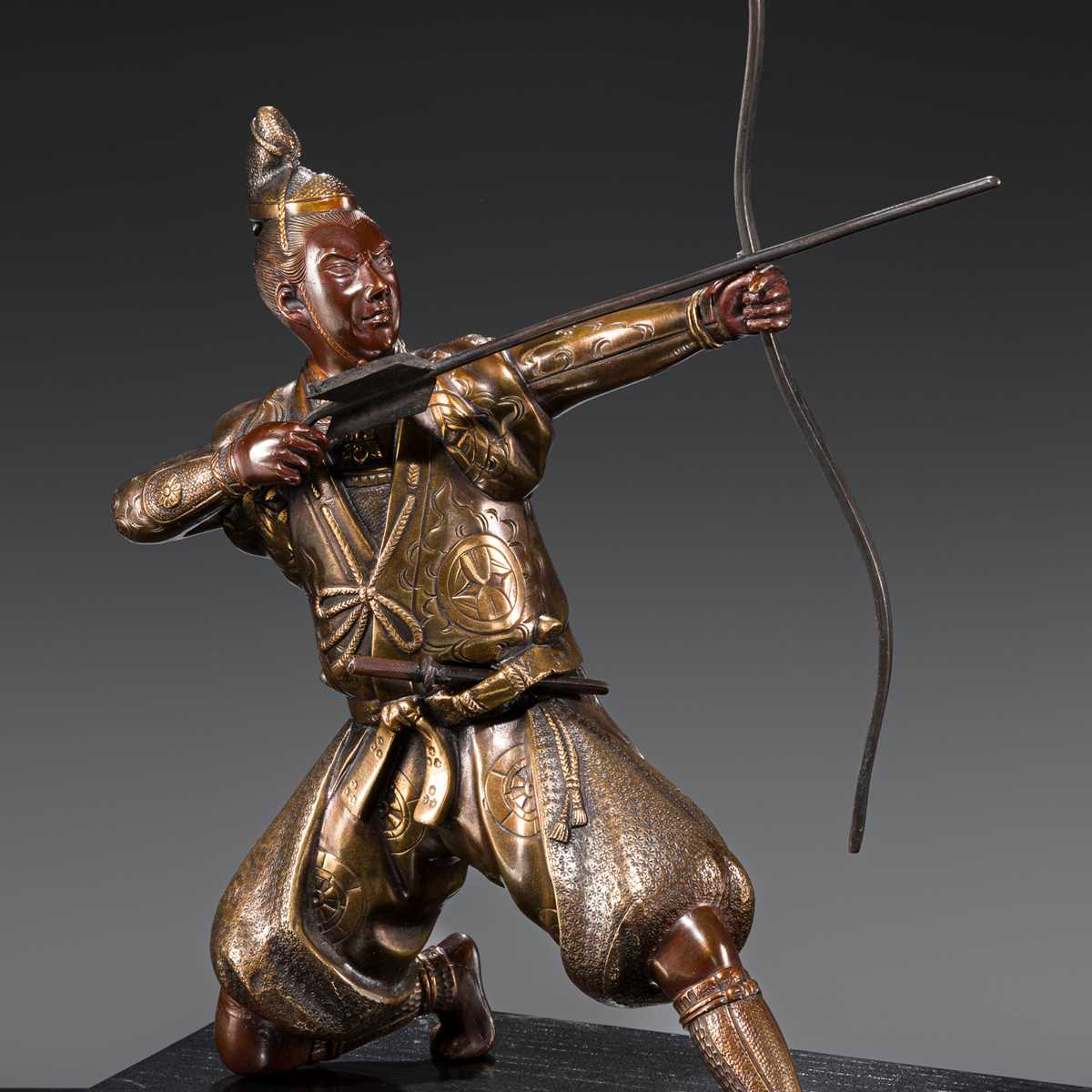 Lot 9 - MIYAO: A BRONZE FIGURE OF AN ARCHER
