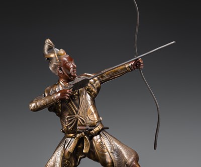 Lot 9 - MIYAO: A BRONZE FIGURE OF AN ARCHER