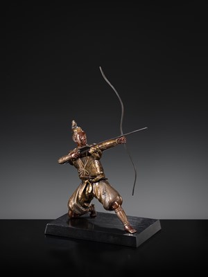 Lot 9 - MIYAO: A BRONZE FIGURE OF AN ARCHER