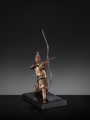 Lot 9 - MIYAO: A BRONZE FIGURE OF AN ARCHER