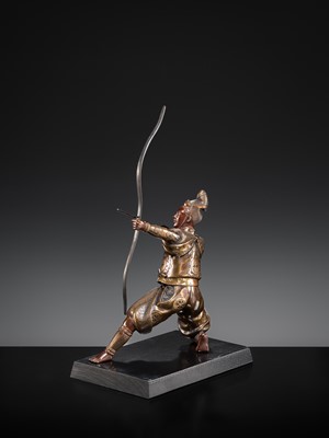 Lot 9 - MIYAO: A BRONZE FIGURE OF AN ARCHER
