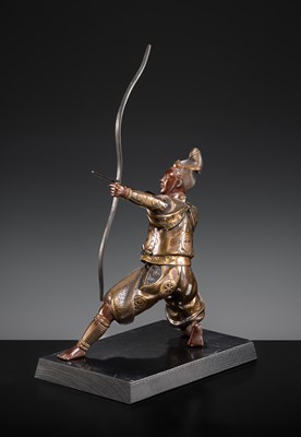 Lot 9 - MIYAO: A BRONZE FIGURE OF AN ARCHER
