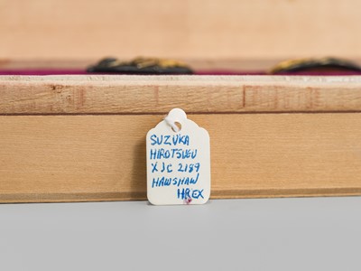 Lot 593 - SUZUKI HIROTSUGU: A SUPERB ISHIGURO SCHOOL ‘AQUATIC LIFE’ MITOKOROMONO SET (KOZUKA, FUCHI, AND KASHIRA)