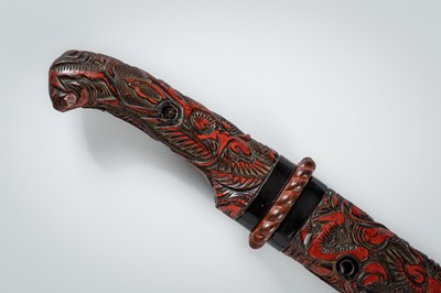 Lot 521 - AN IRON KABUTOWARI (HELMET BREAKER) IN KOSHIRAE