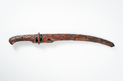 Lot 521 - AN IRON KABUTOWARI (HELMET BREAKER) IN KOSHIRAE