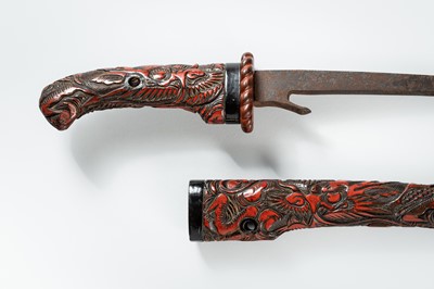 Lot 521 - AN IRON KABUTOWARI (HELMET BREAKER) IN KOSHIRAE