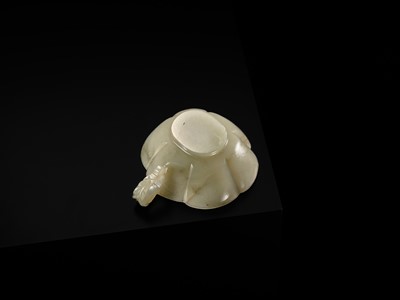 Lot 175 - A SMALL MUGHAL JADE WINE CUP, 17TH-18TH CENTURY