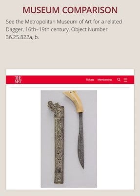 Lot 1380 - A HORN AND SILVER-ALLOY REPOUSSÉ DAGGER (GOLOK OR PEDANG), 19TH CENTURY