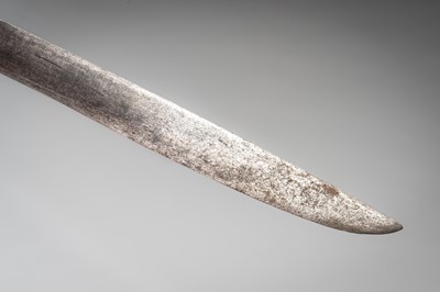 Lot 1380 - A HORN AND SILVER-ALLOY REPOUSSÉ DAGGER (GOLOK OR PEDANG), 19TH CENTURY