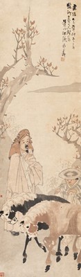 Lot 837 - A ‘SCHOLAR AND ATTENDANT’ SCROLL PAINTING, LATE 19TH TO EARLY 20TH CENTURY