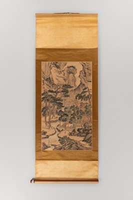 Lot 838 - AFTER HUANG BINHONG, A ‘MOUNTAIN AND WATERFALL’ SCROLL PAINTING