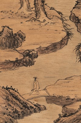Lot 838 - AFTER HUANG BINHONG, A ‘MOUNTAIN AND WATERFALL’ SCROLL PAINTING