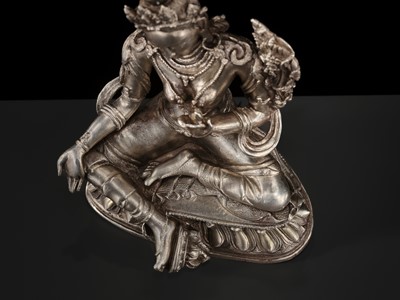 A SILVER FIGURE OF SYAMATARA, QING DYNASTY, 18TH-19TH CENTURY
