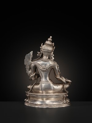 A SILVER FIGURE OF SYAMATARA, QING DYNASTY, 18TH-19TH CENTURY