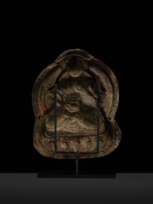 Lot 18 - A GILT-COPPER REPOUSSÉ PLAQUE OF WHITE TARA, TIBET, 18TH CENTURY