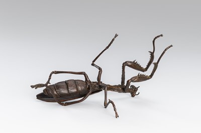 Lot 45 - A GROUP OF FOUR BRONZE OKIMONO OF ANIMALS