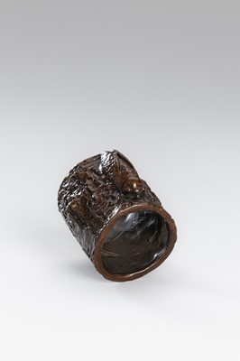 Lot 45 - A GROUP OF FOUR BRONZE OKIMONO OF ANIMALS