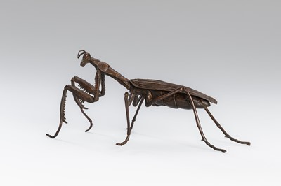Lot 45 - A GROUP OF FOUR BRONZE OKIMONO OF ANIMALS