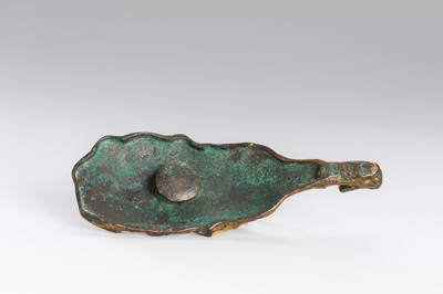 TWO ARCHAISTIC GILT-BRONZE ‘MYTHICAL BEAST’ BELT HOOKS