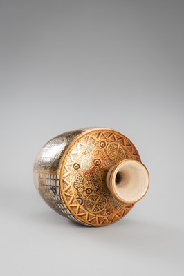 Lot 203 - A GROUP OF THREE MINIATURE SATSUMA PORCELAIN VASES