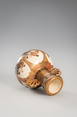 Lot 203 - A GROUP OF THREE MINIATURE SATSUMA PORCELAIN VASES