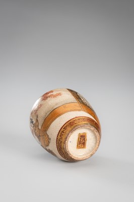 Lot 203 - A GROUP OF THREE MINIATURE SATSUMA PORCELAIN VASES