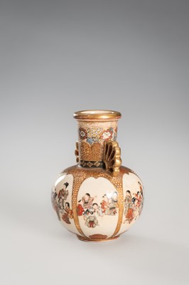 Lot 203 - A GROUP OF THREE MINIATURE SATSUMA PORCELAIN VASES