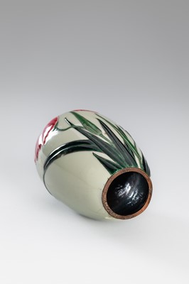 Lot 1548 - A LOT WITH TWO CLOISONNÉ ‘FLORAL’ VASES