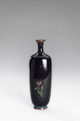 Lot 1548 - A LOT WITH TWO CLOISONNÉ ‘FLORAL’ VASES