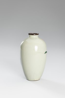 Lot 1548 - A LOT WITH TWO CLOISONNÉ ‘FLORAL’ VASES