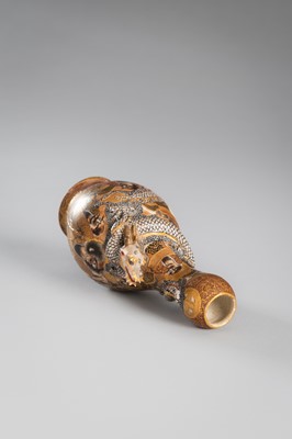 Lot 1570 - A GROUP LOT WITH TWO SIGNED SATSUMA EARTHENWARE VASES