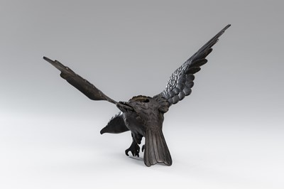 Lot 29 - A PAIR OF BRONZE ‘EAGLE’ KORO (INCENSE BURNER)